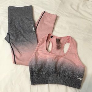Original pink ombré GYMSHARK set, SMALL